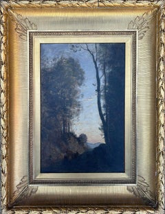 "Soir dans une gorge Boisee" Jean-Baptiste-Camille Corot, Paisaje al aire libre