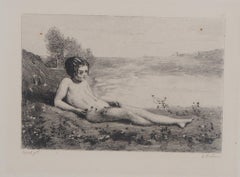 After the Bath - Original etching - Ed. Durand Ruel, 1873