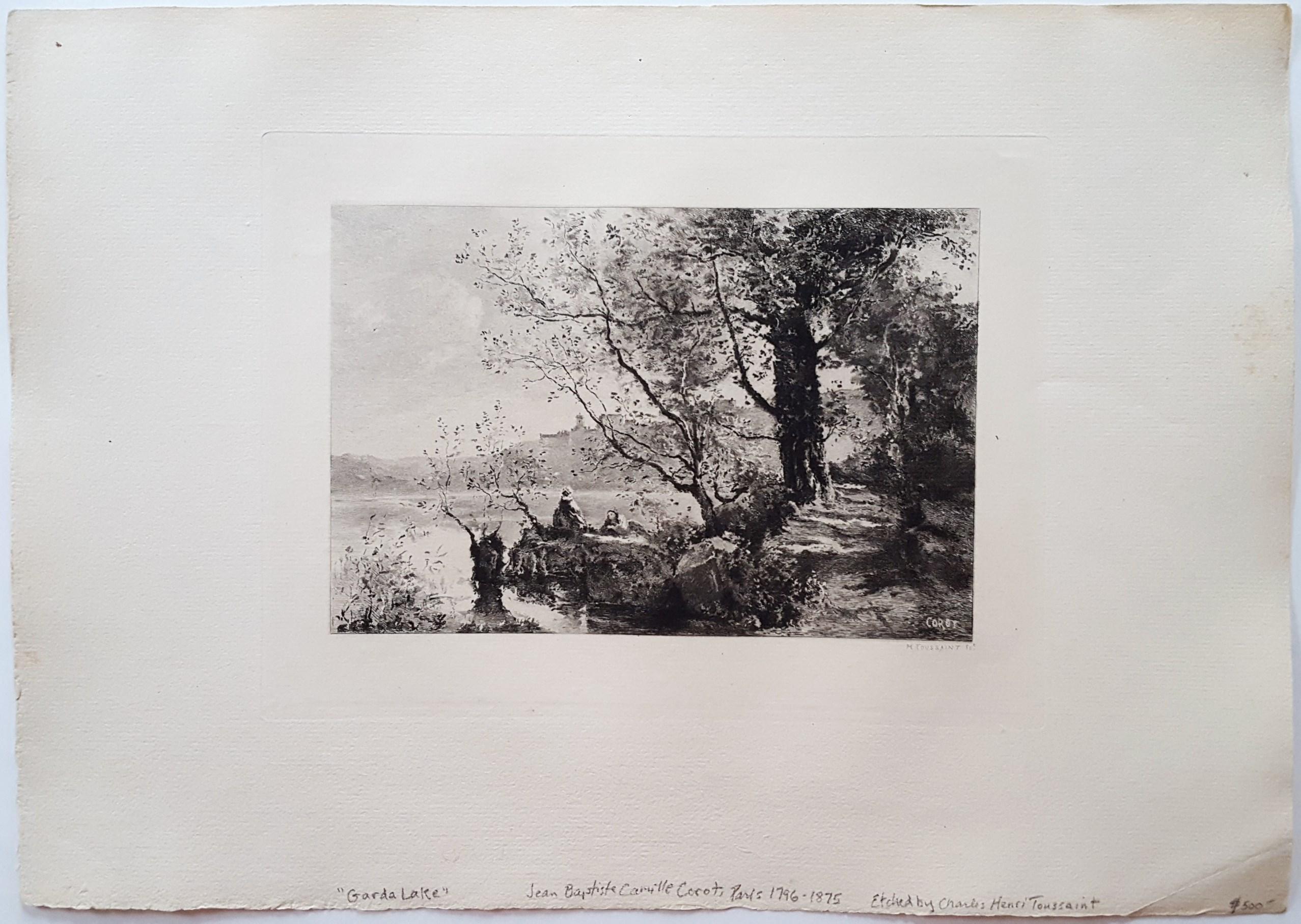 Garda Lake - Print by Jean-Baptiste-Camille Corot