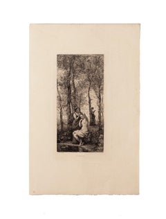 La Toilette - Original Etching after Camille Corot - Early 20th Century