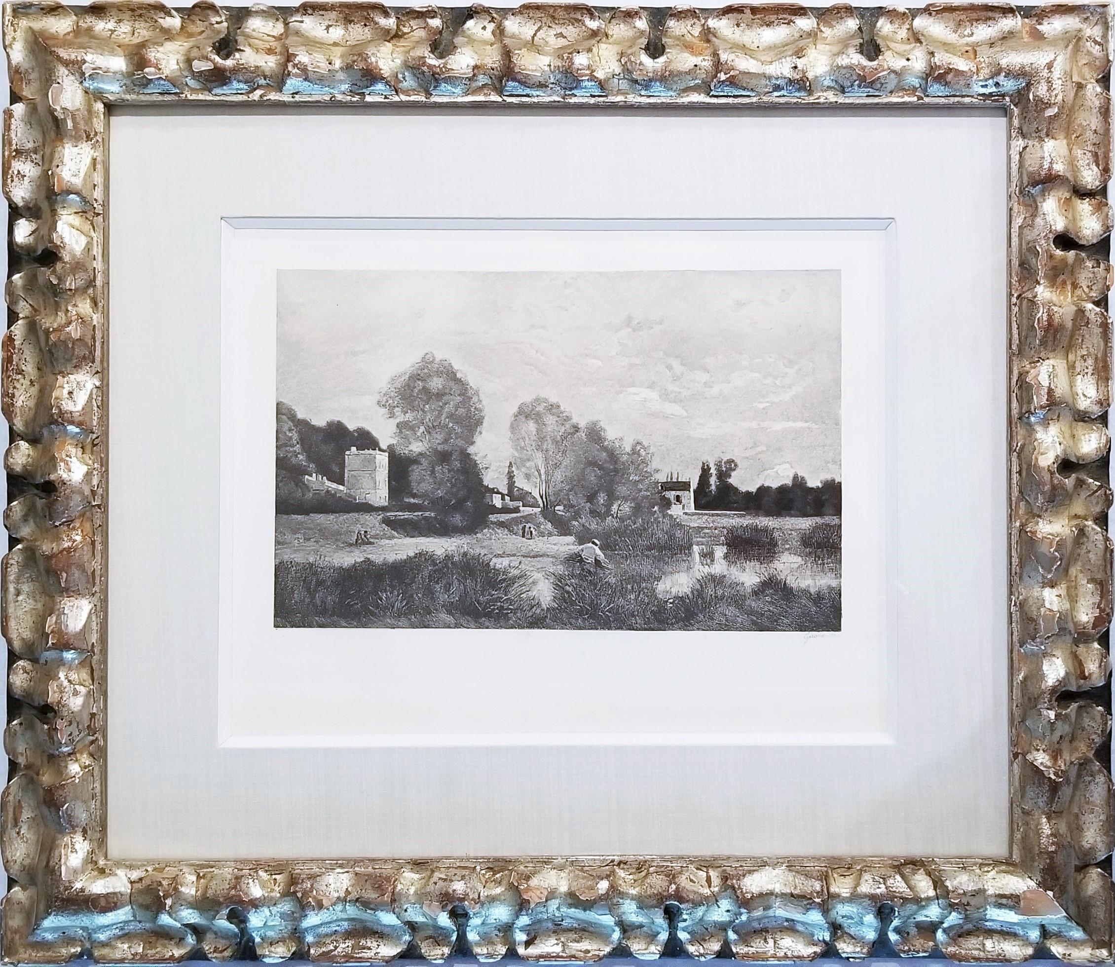 L'Etang a Ville d'Array (The Pond in Ville d'Array) - Print by Jean-Baptiste-Camille Corot