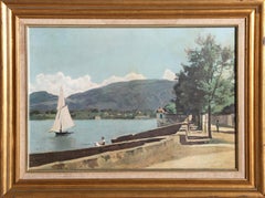 Quai Des Paquis, Ginevra, Poster impressionista di Jean-Baptiste-Camille Corot (after) Jean-Baptiste-Camille Corot