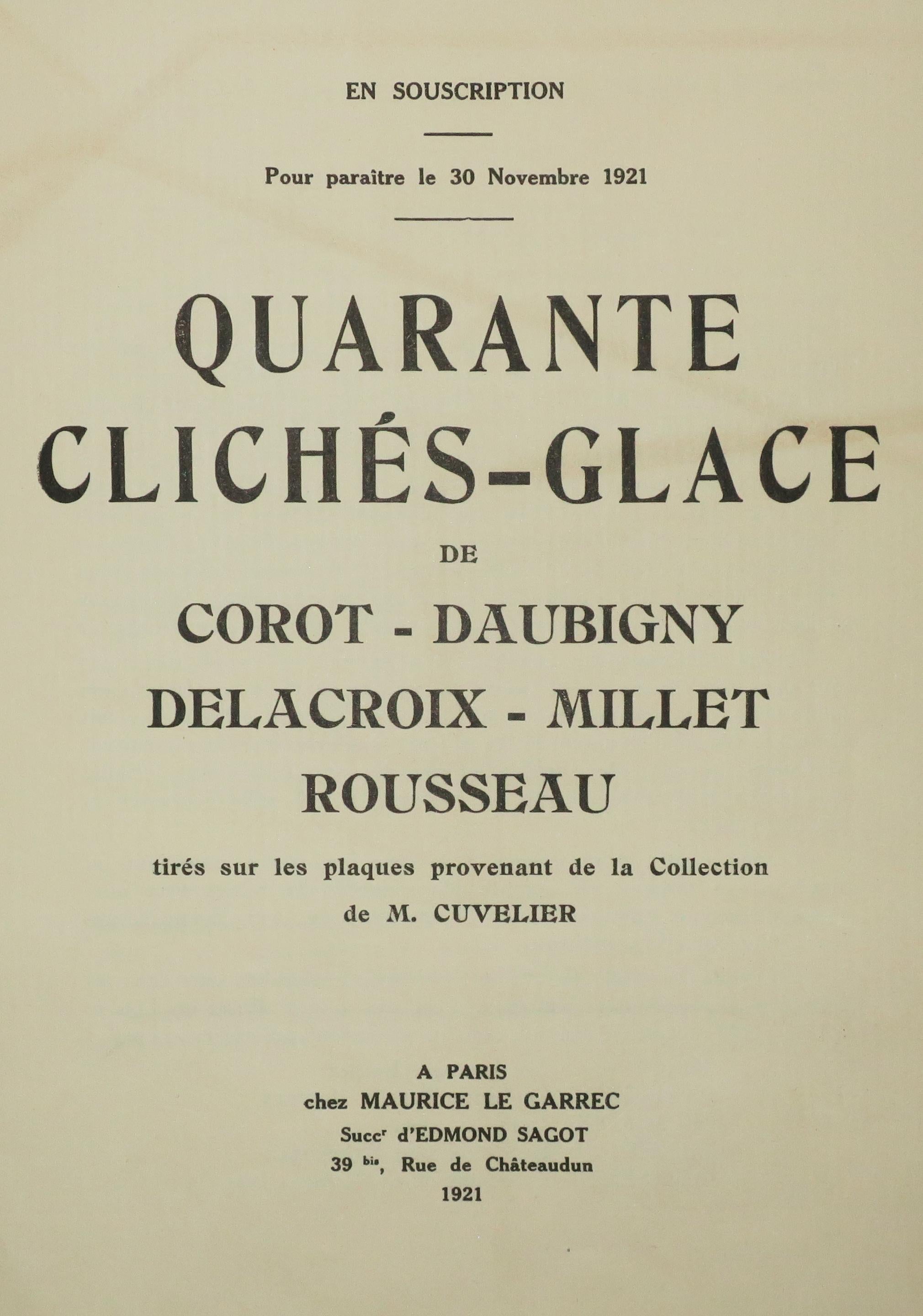 Quarante clichés-glace - Print by Jean-Baptiste-Camille Corot