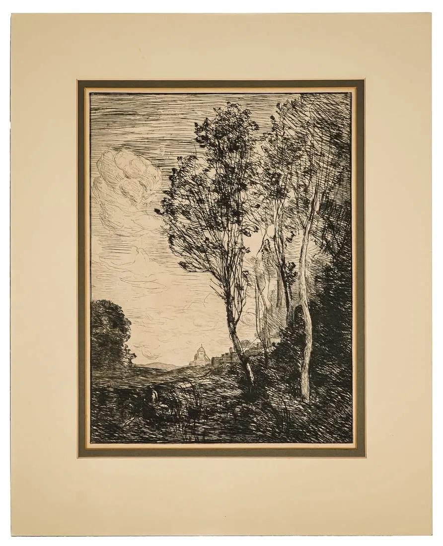 Recuerdo de Italia - Print de Jean-Baptiste-Camille Corot