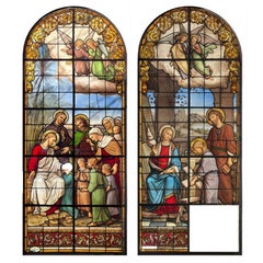 Coppia monumentale di vetrate di Jean-Baptiste Capronnier