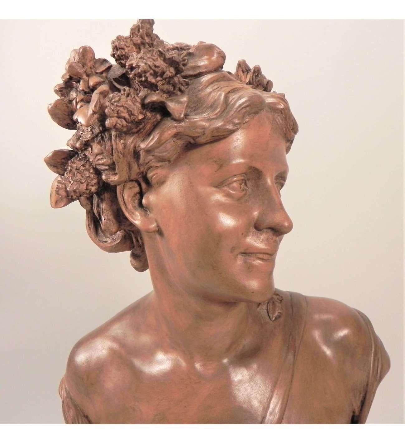 Carpeaux Jean-Baptiste (1827-1875)+ Terracota Colada, Francine - Sculpture de Jean-Baptiste Carpeaux