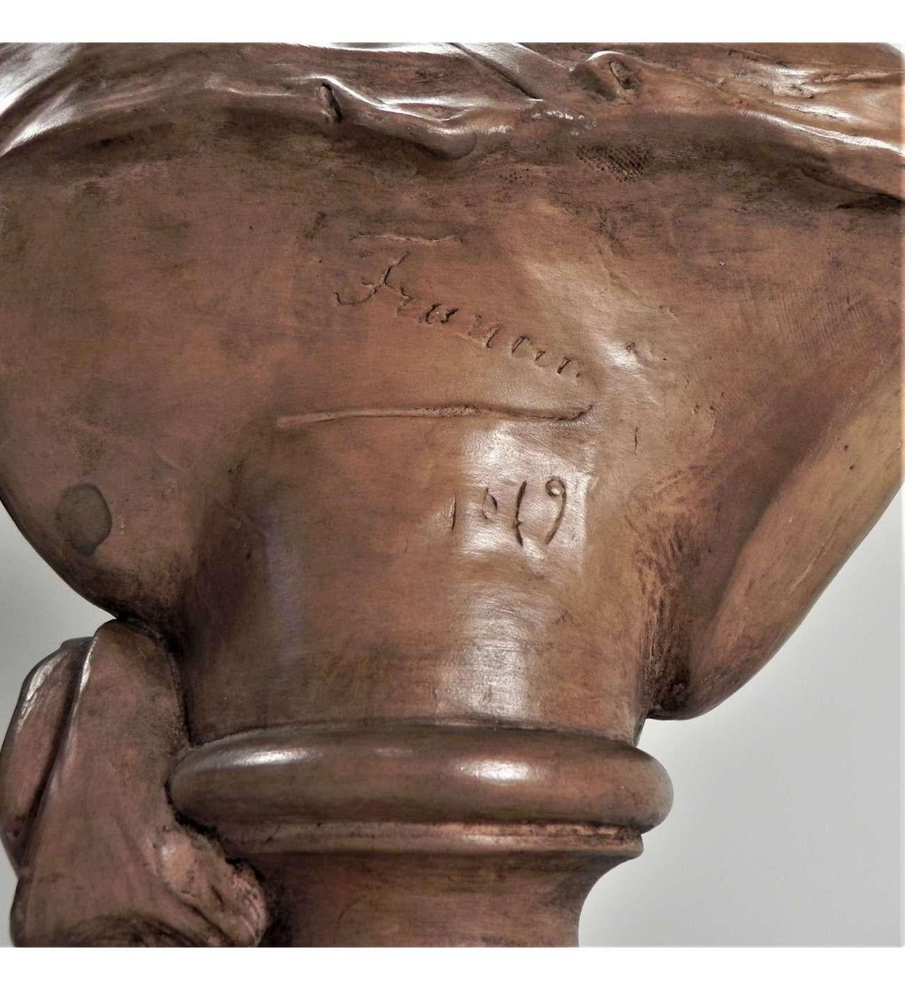 Carpeaux Jean-Baptiste (1827-1875)+ Terracota Colada, Francine en venta 2