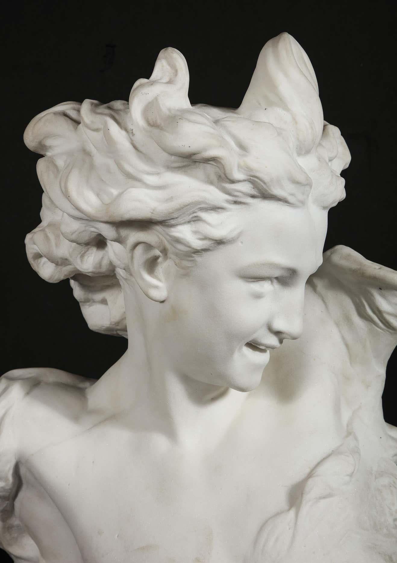 Jean-Baptiste Carpeaux (French, 1827–1875) White Marble Bust of 
