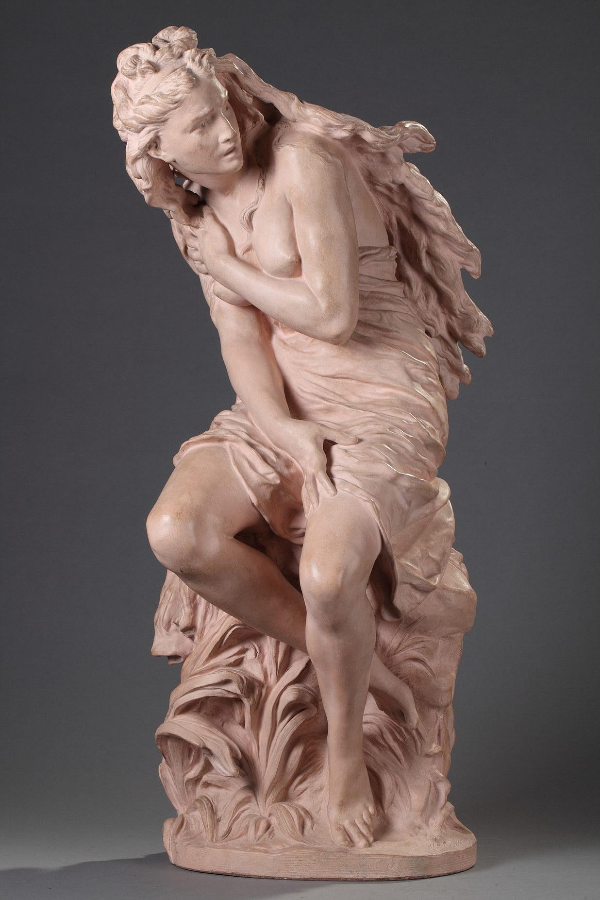 Jean-Baptiste Carpeaux Figurative Sculpture - Suzanne Surprise