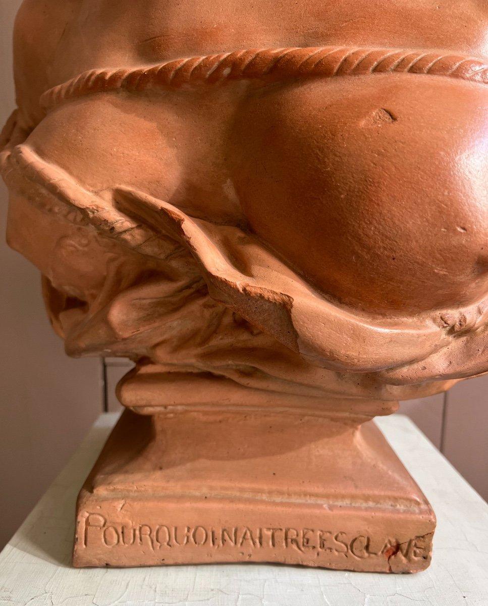 Why Born a Slave (Replica after the original work) - Brown Nude Sculpture by Jean-Baptiste Carpeaux (1827-1875)