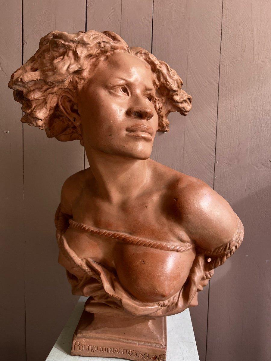 Jean-Baptiste Carpeaux (1827-1875) Figurative Sculpture - Why Born a Slave (Replica after the original work)