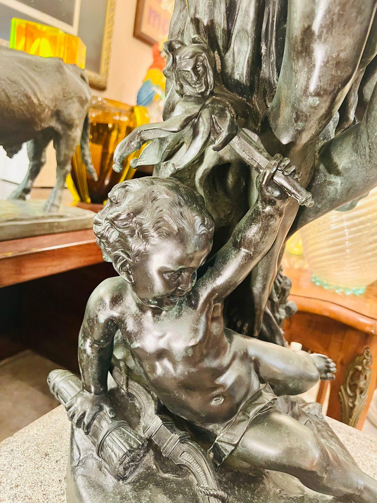 Incroyable et rare bronze de grande taille pour JEAN-BAPTISTE CARPEAUX 1872 représentant 