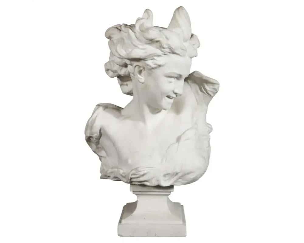 Jean-Baptiste Carpeaux (French, 1827–1875) Marble Bust of "Genie De La Danse" For Sale