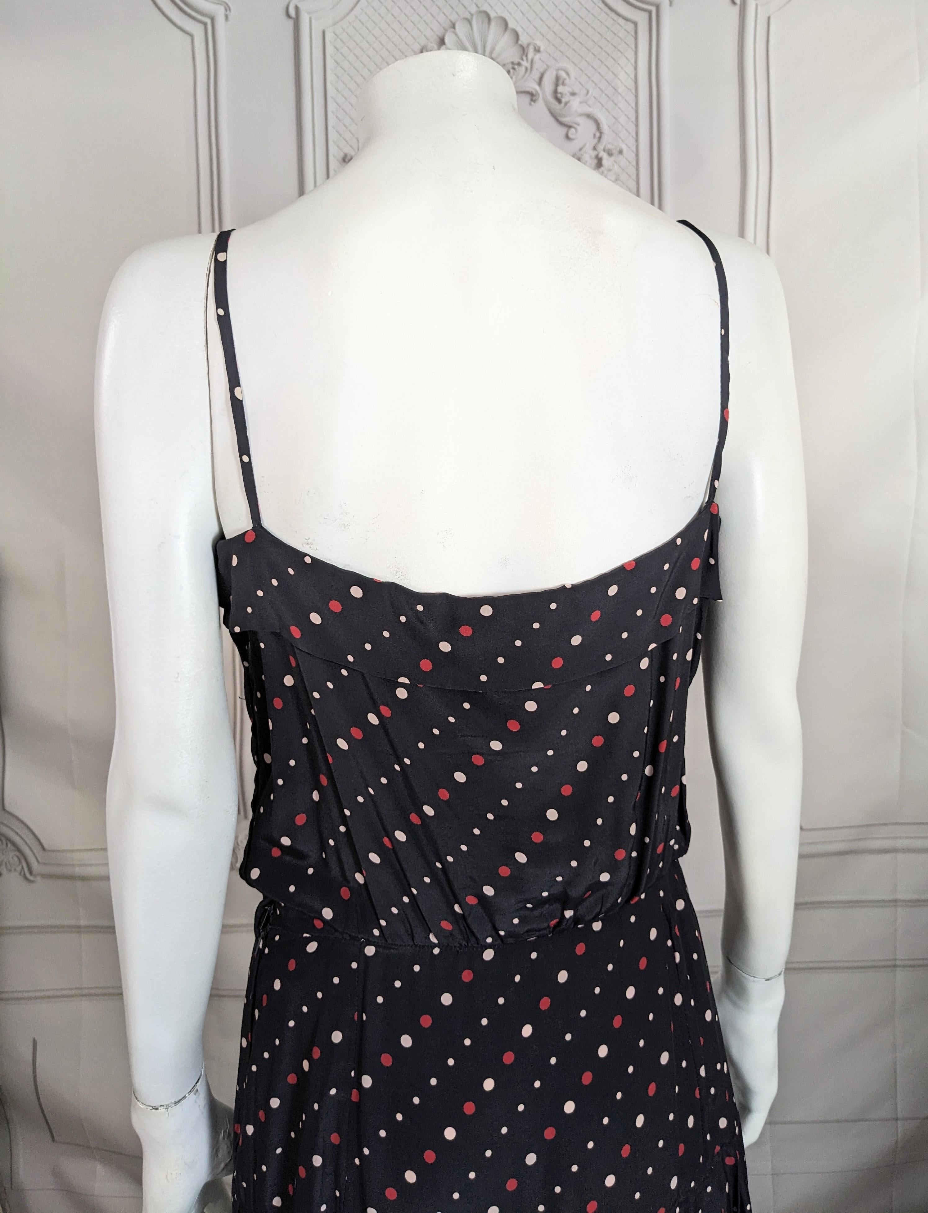 Jean Baptiste Caumont Silk Crepe Day Dress For Sale 5