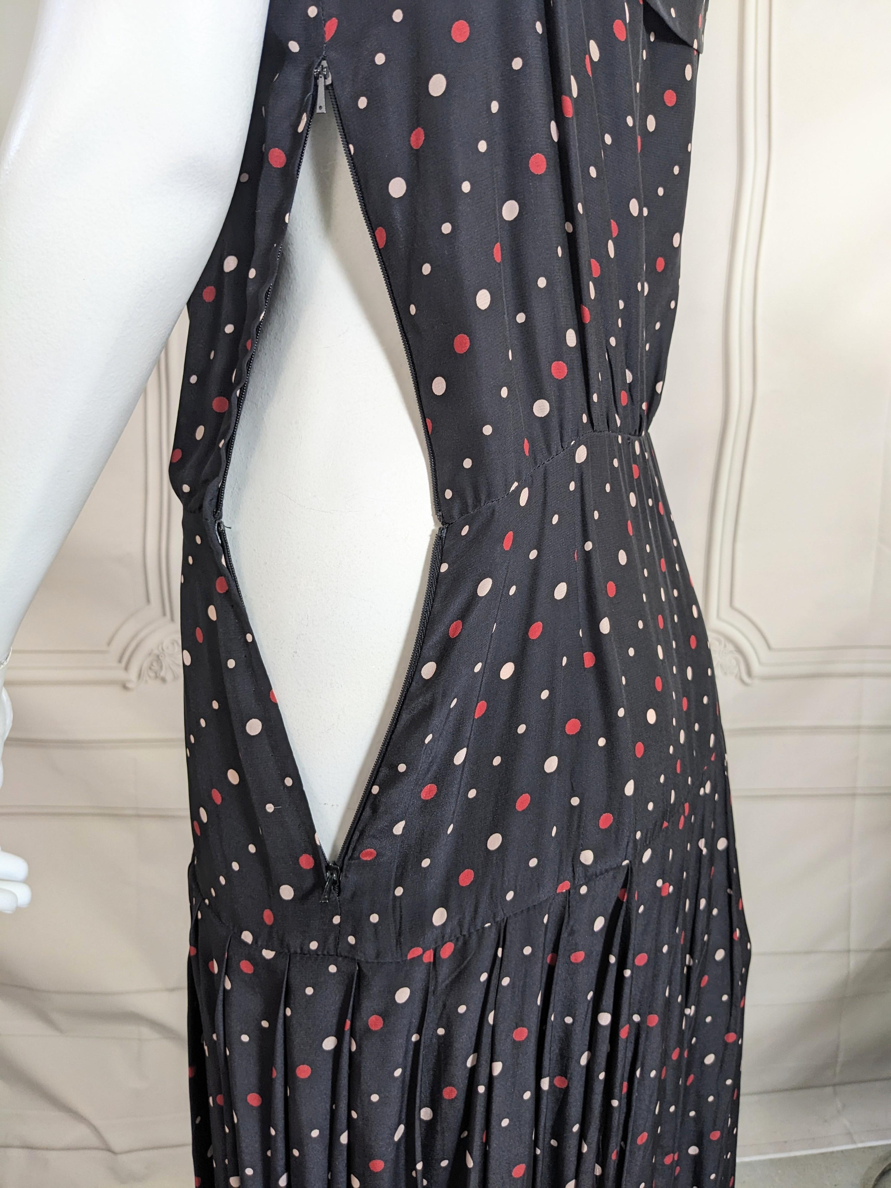 Jean Baptiste Caumont Silk Crepe Day Dress For Sale 6