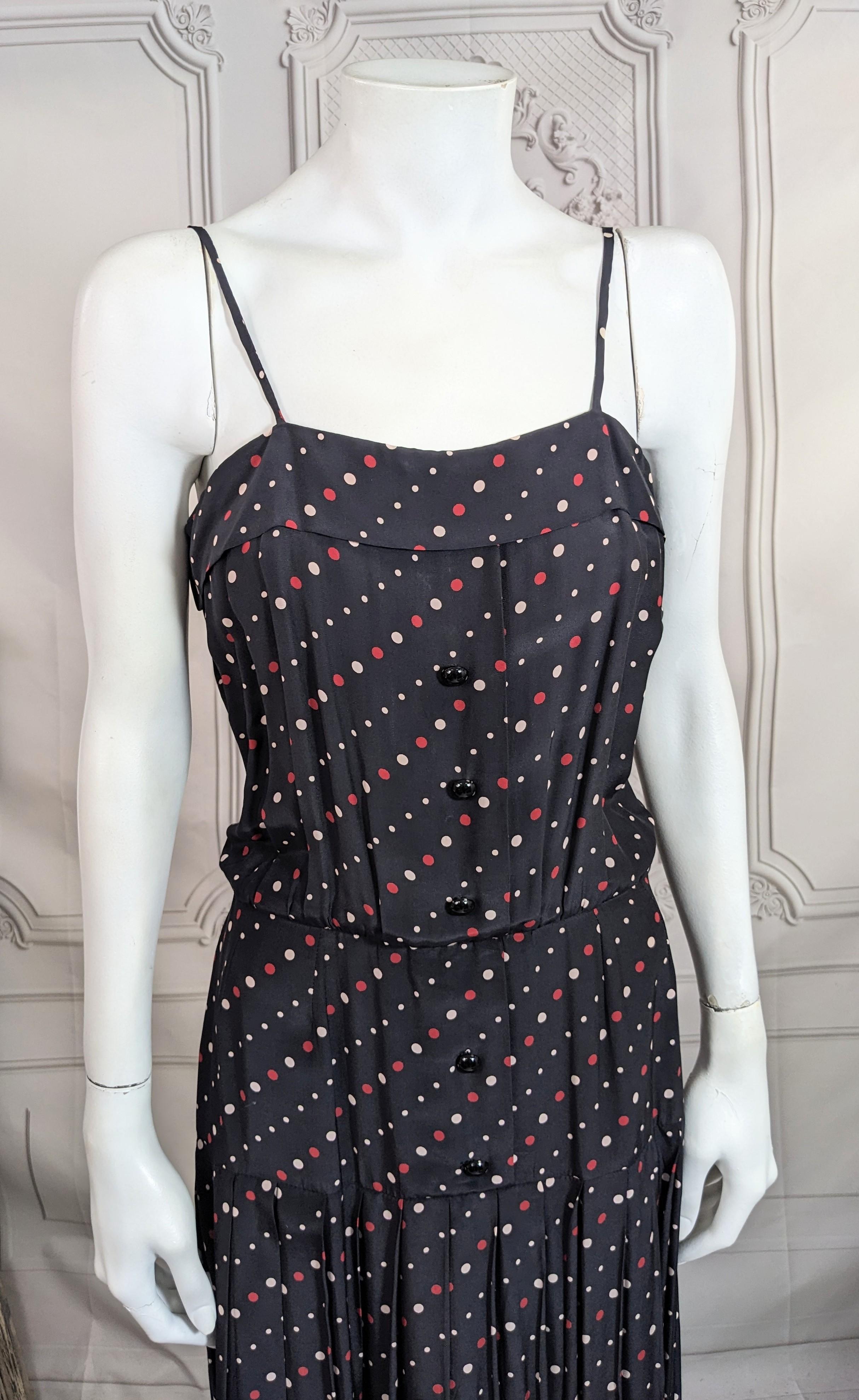 Black Jean Baptiste Caumont Silk Crepe Day Dress For Sale