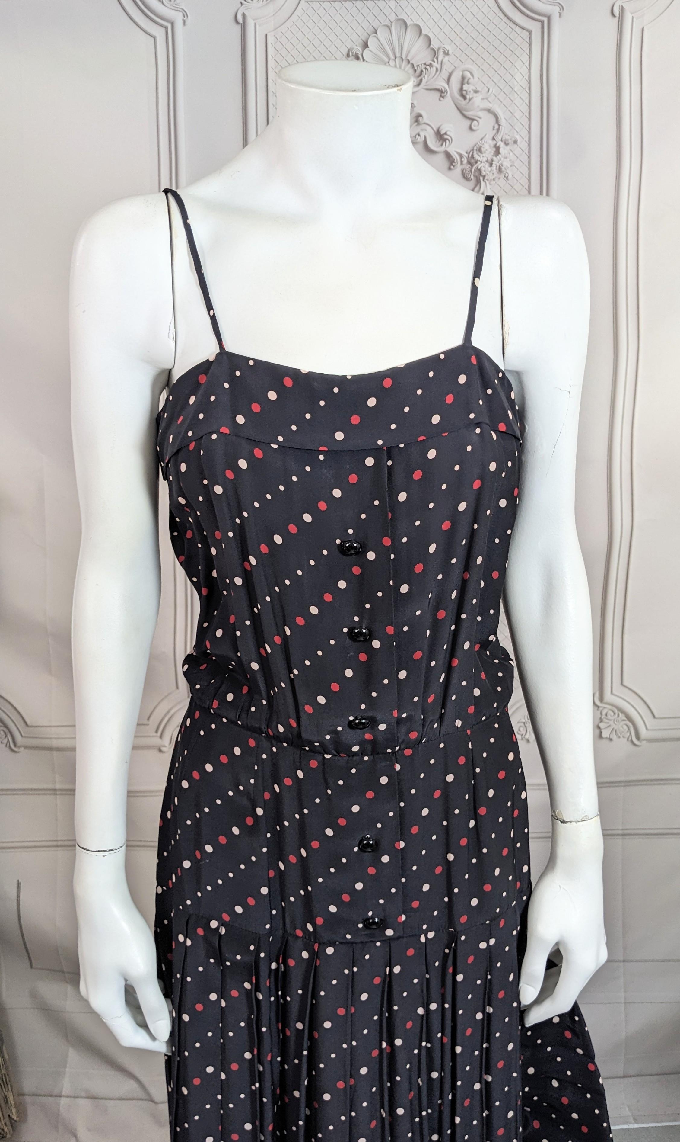 Women's or Men's Jean Baptiste Caumont Silk Crepe Day Dress For Sale