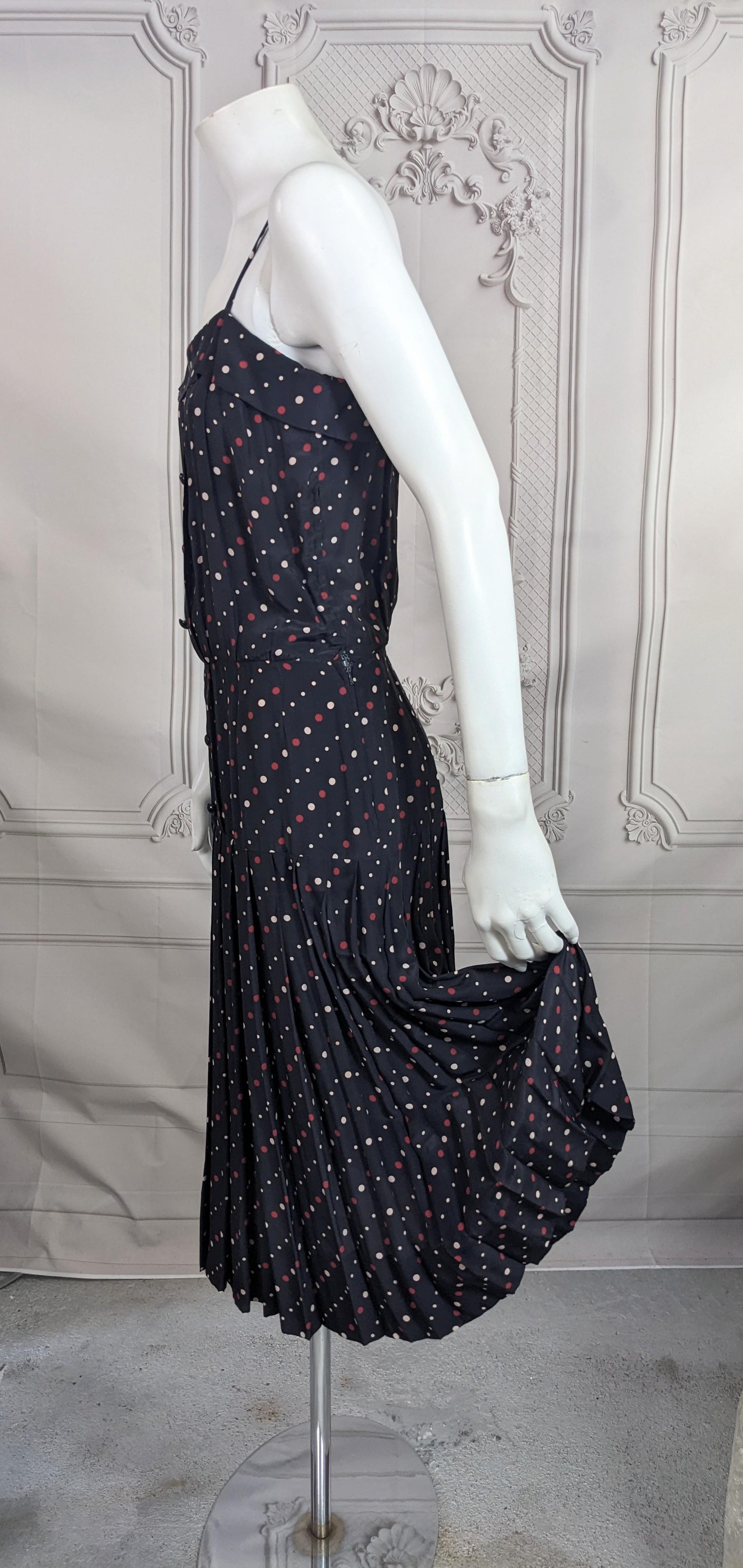 Jean Baptiste Caumont Silk Crepe Day Dress For Sale 2