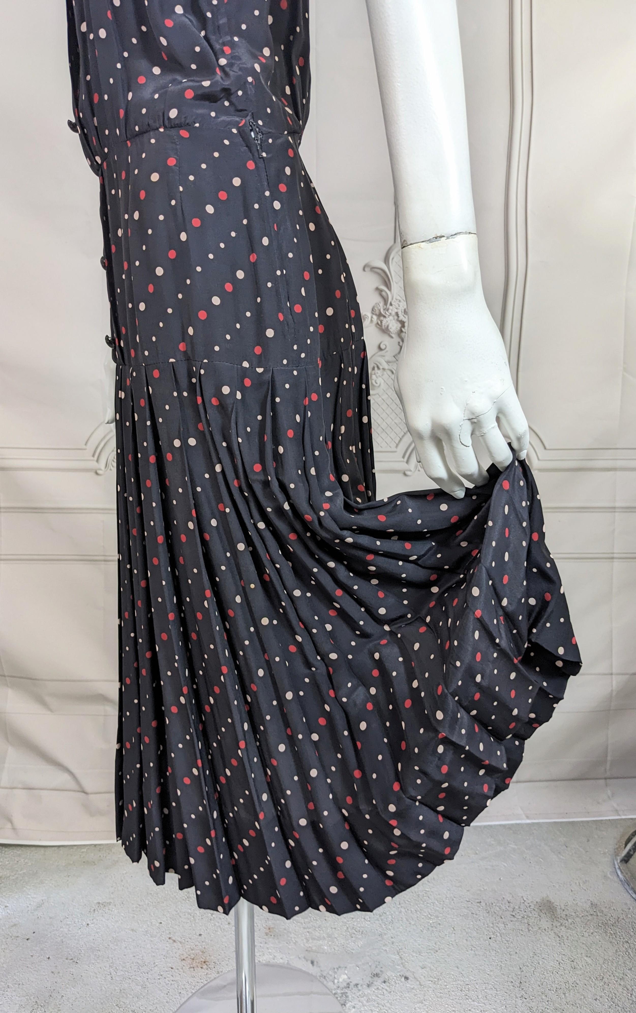 Jean Baptiste Caumont Silk Crepe Day Dress For Sale 3