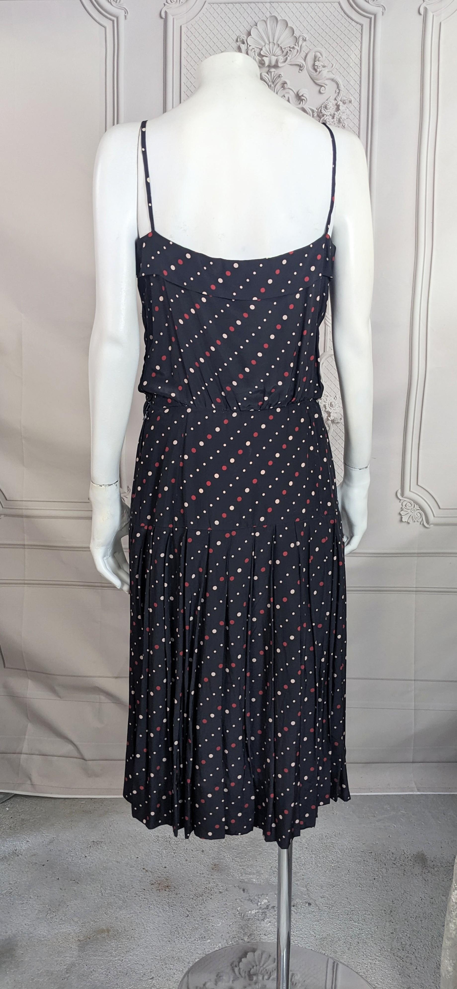 Jean Baptiste Caumont Silk Crepe Day Dress For Sale 4