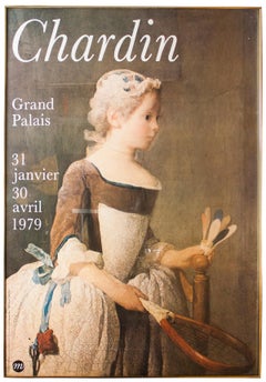 Chardin- Jeune fille à la raquette et au volant-FRAMED, Renaissance