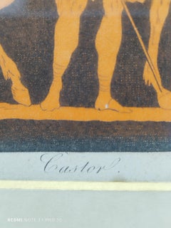 Jean-Baptiste-Claude-Richard de Saint-Non Colored Etching "Castor," 1781