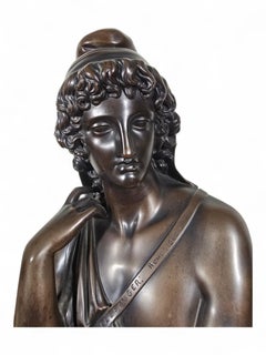 Jean-Baptiste Clesinger (1814–1883) Bronze Bust, "Attis Consort of Cybele