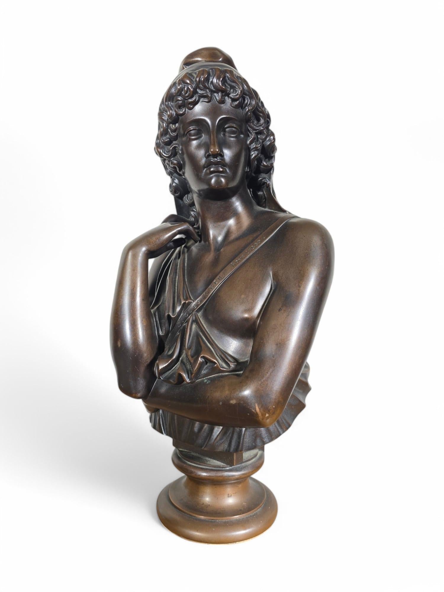 Jean-Baptiste Clesinger (1814-1883) Busto in bronzo, 