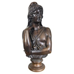 Jean-Baptiste Clesinger (1814–1883) Bronze Bust, "Attis Consort of Cybele