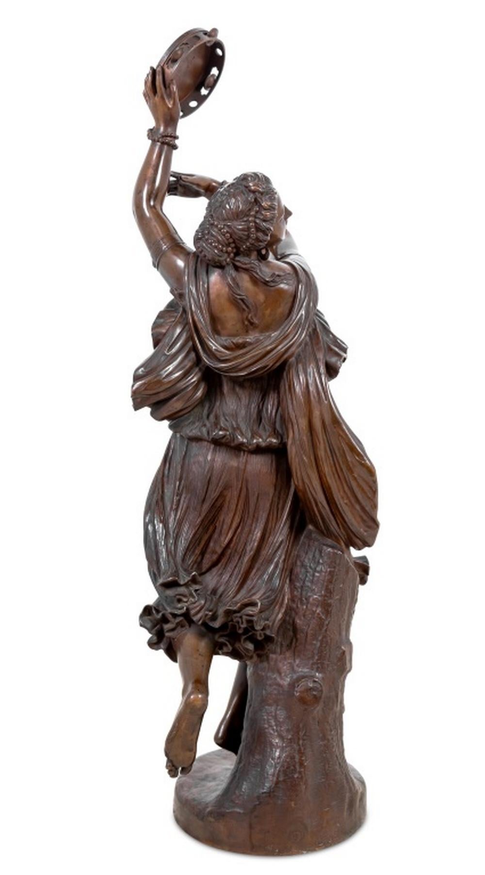 Jean Clesinger Zingara en bronze patiné - Sculpture de Jean Baptiste Clesinger