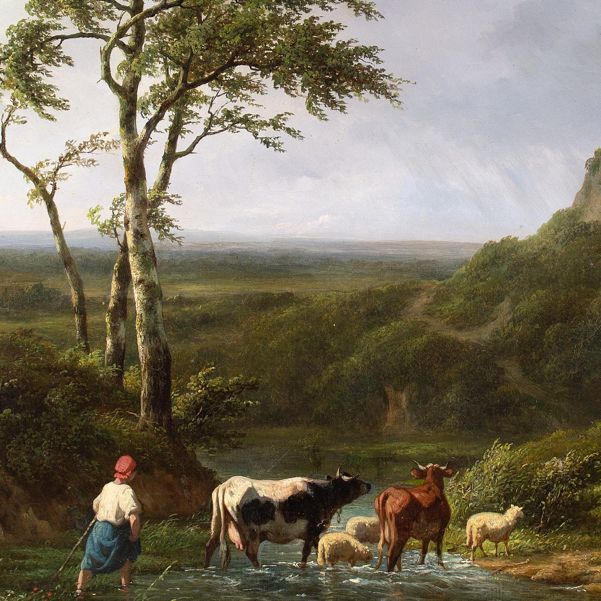 Jean-Baptiste Coene, River Landscape With Cattle & Figure 4