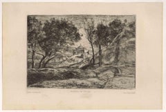 Souvenir de Toscane- Etching by Jean Baptiste Corot - 19th Century
