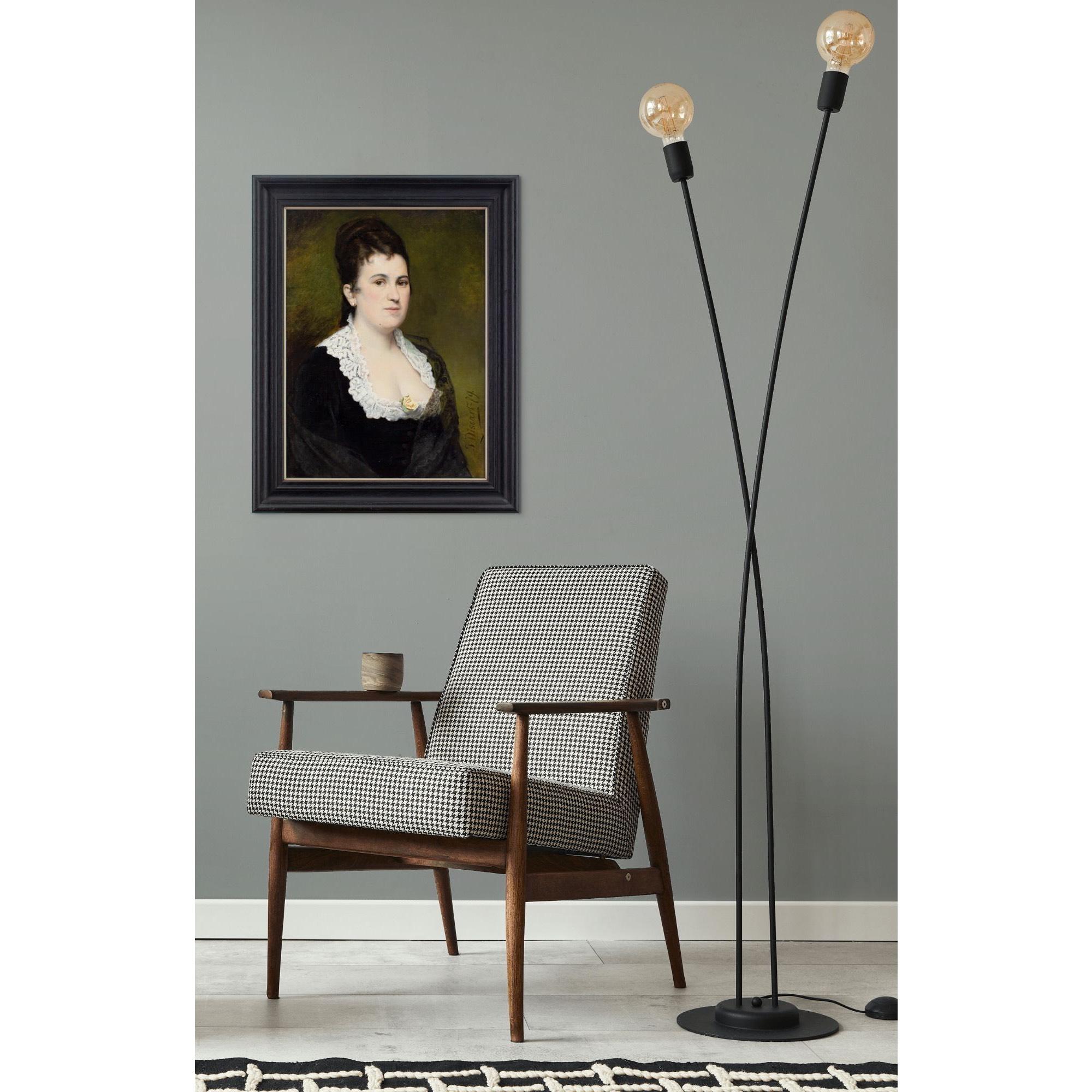Jean Baptiste Discart, Portrait Of A Lady With A Yellow Rose For Sale 3