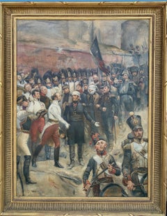 Antique 19th century French, Surrender of the French at Huningen Fort to the Austrians