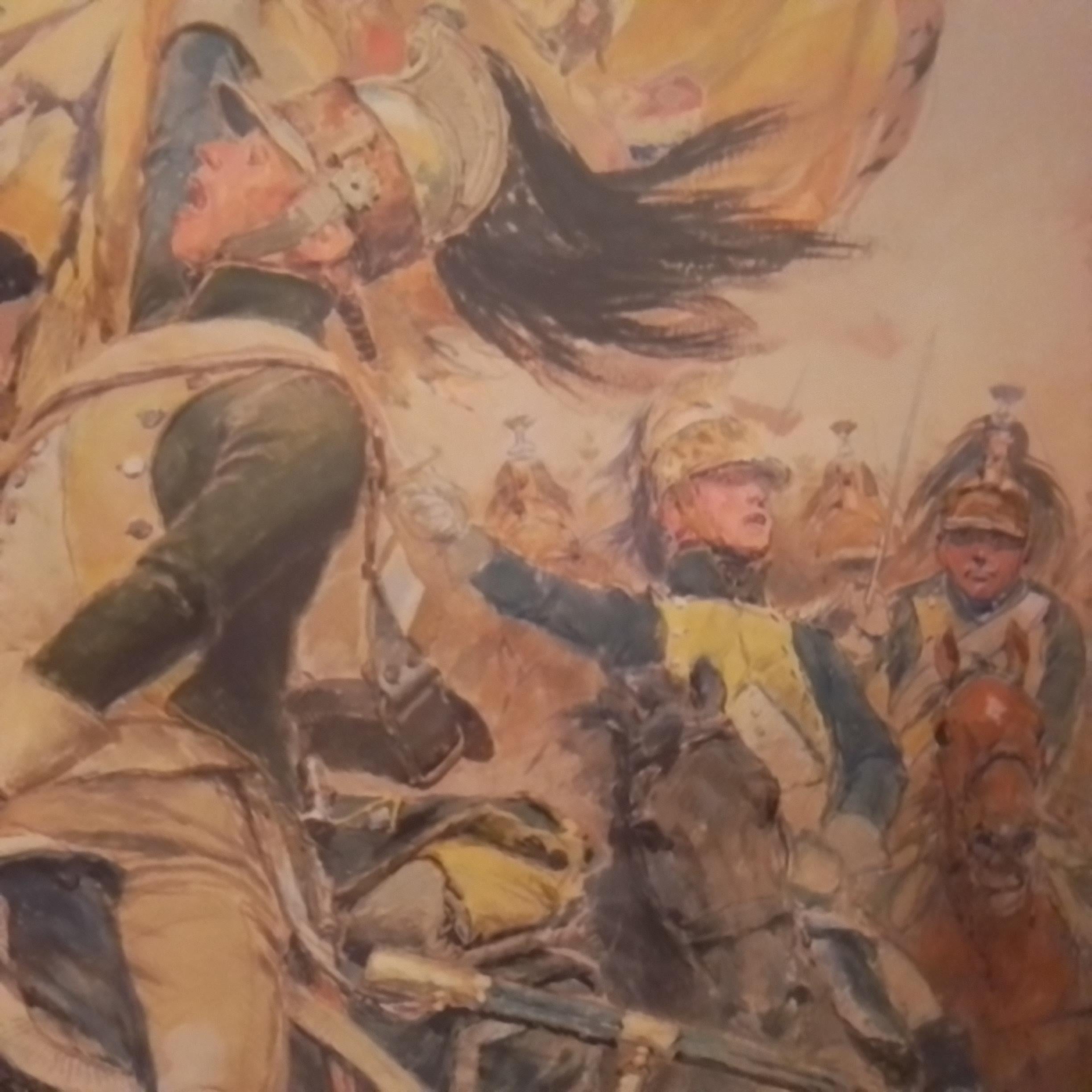 Kavallerieangriff 1. Kaiserreich - Edouard Detaille - Französische Kunst im Angebot 1