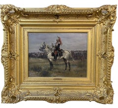 Caballo y jinete militar francés