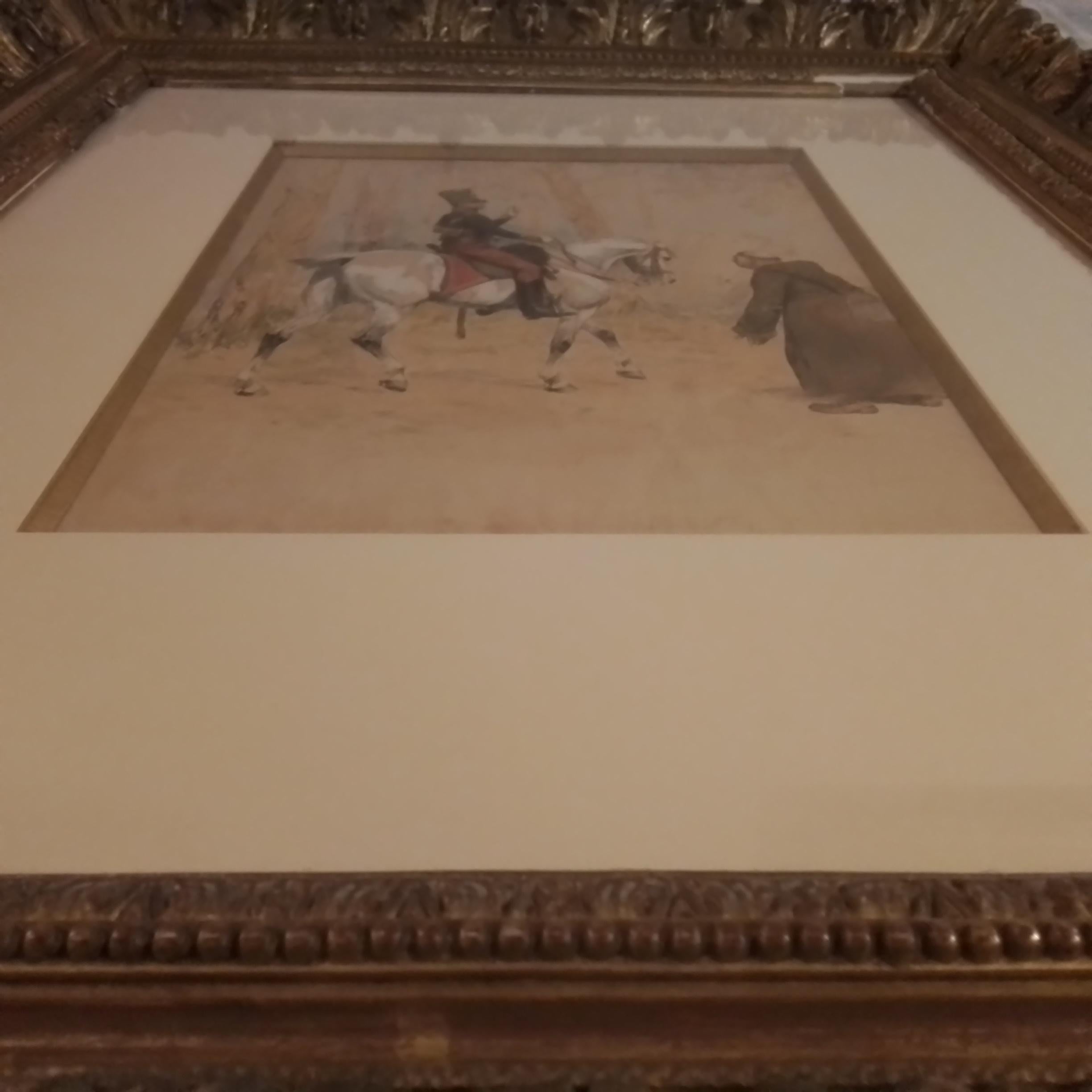 Cazador a Caballo de la Guardia Imperial Saludando al Hermano, gouache, firmado abajo a la izquierda 10