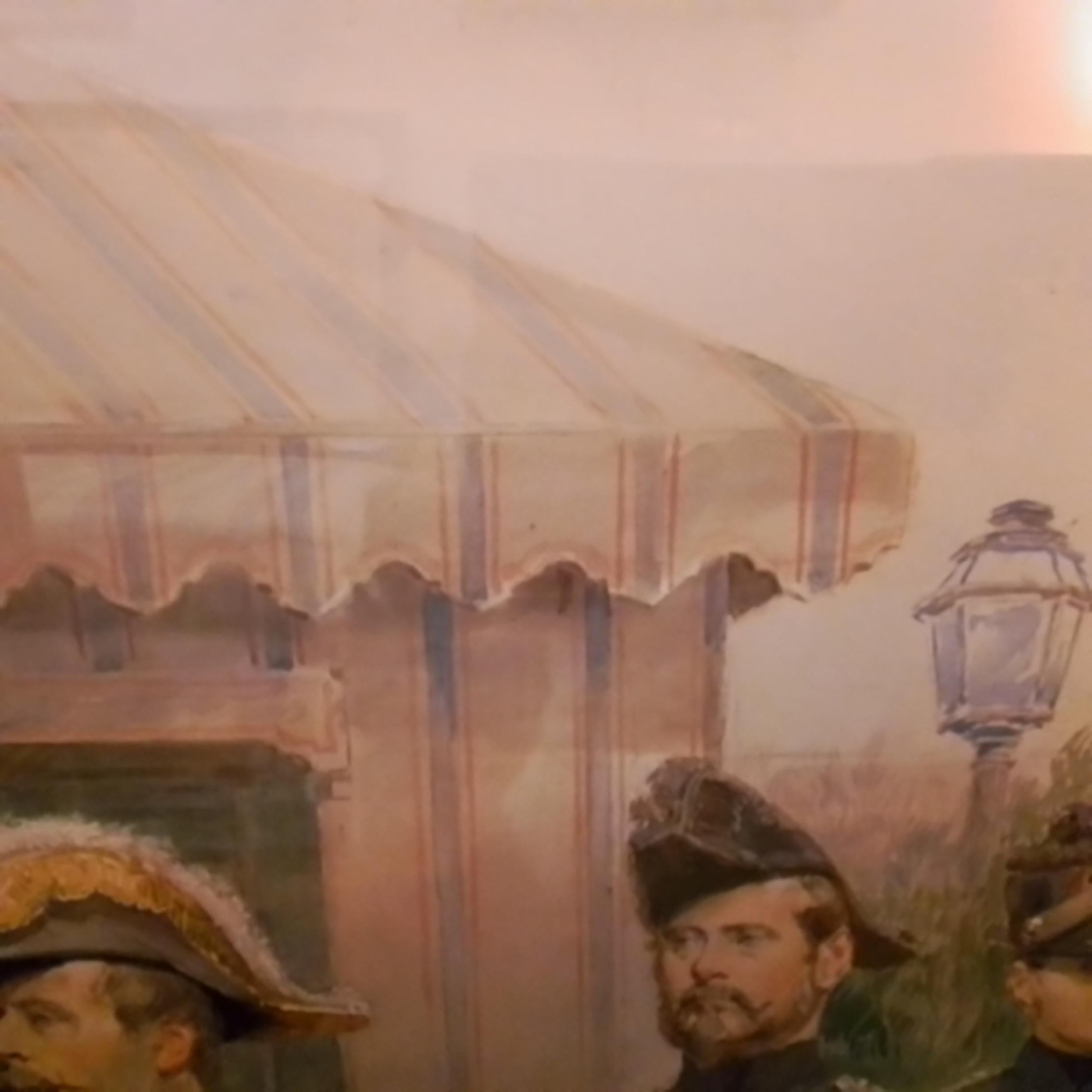 Napoleón III-Revisión de Edouard Detaille - Témpera - firmado abajo a la derecha en venta 13