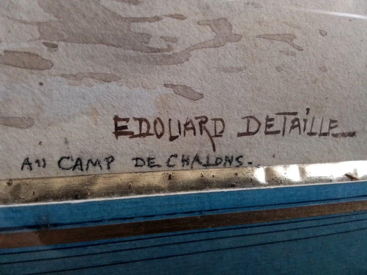 Napoleón III-Revisión de Edouard Detaille - Témpera - firmado abajo a la derecha - Painting de Jean Baptiste Édouard Detaille