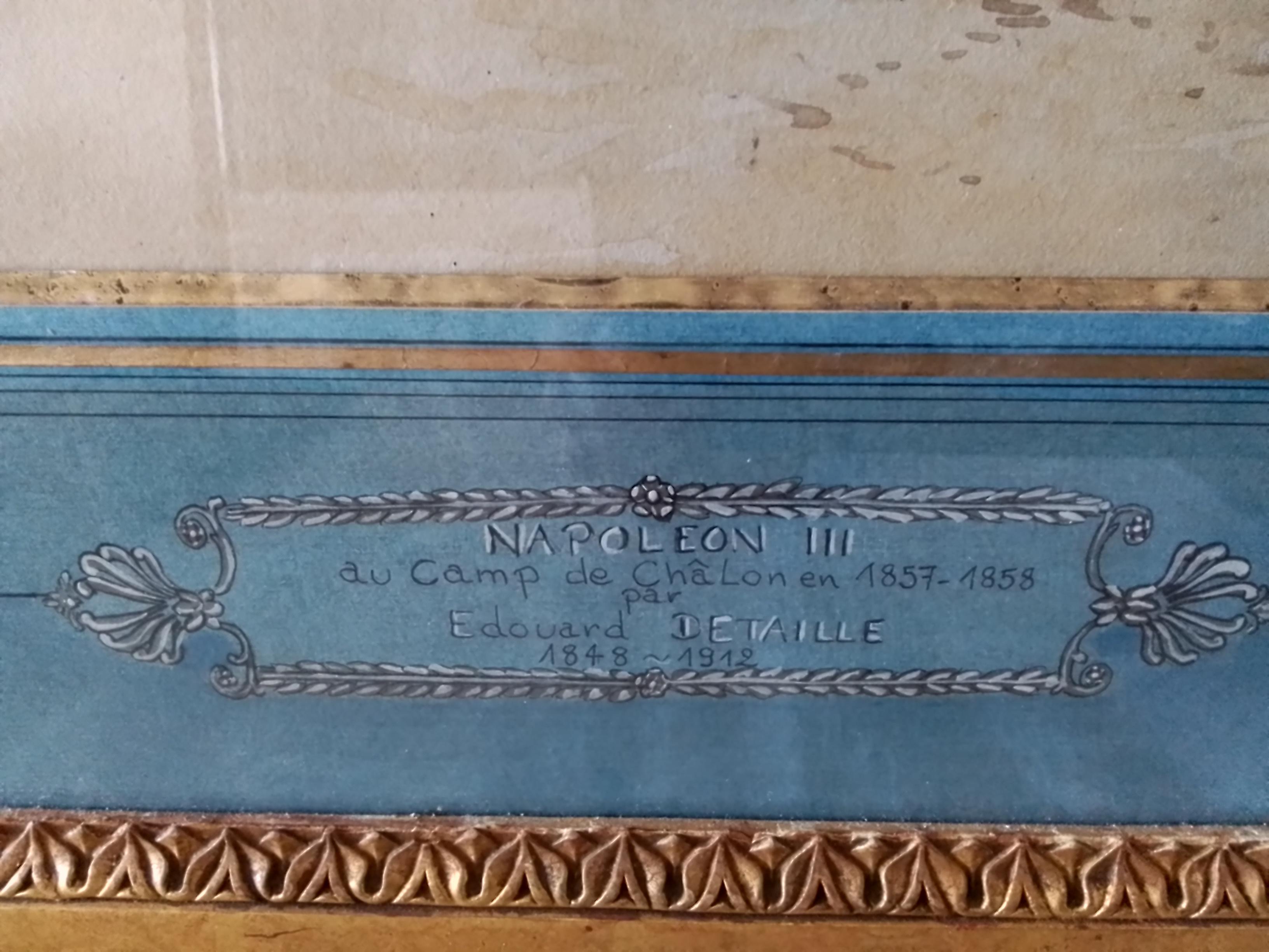 Napoleón III-Revisión de Edouard Detaille - Témpera - firmado abajo a la derecha en venta 4