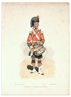 Tambour du 42° Regiment D'Highlanders - Lithographie Fin du 19ème siècle