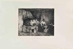 Le Forgeron - Etching by Georges Gassies - Late 19th Century