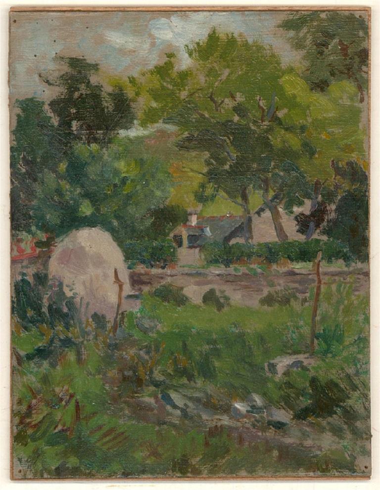 Jean-Baptiste Grancher (1911-1974) - Óleo de mediados del siglo XX, Arbustos de verano en venta 1