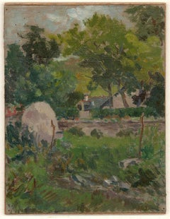 Jean-Baptiste Grancher (1911-1974) - Óleo de mediados del siglo XX, Arbustos de verano