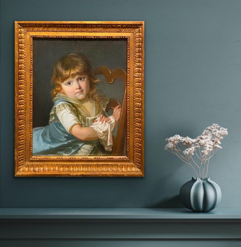 18th century French Portrait painting of a young girl - Wildenstein collection For Sale 6