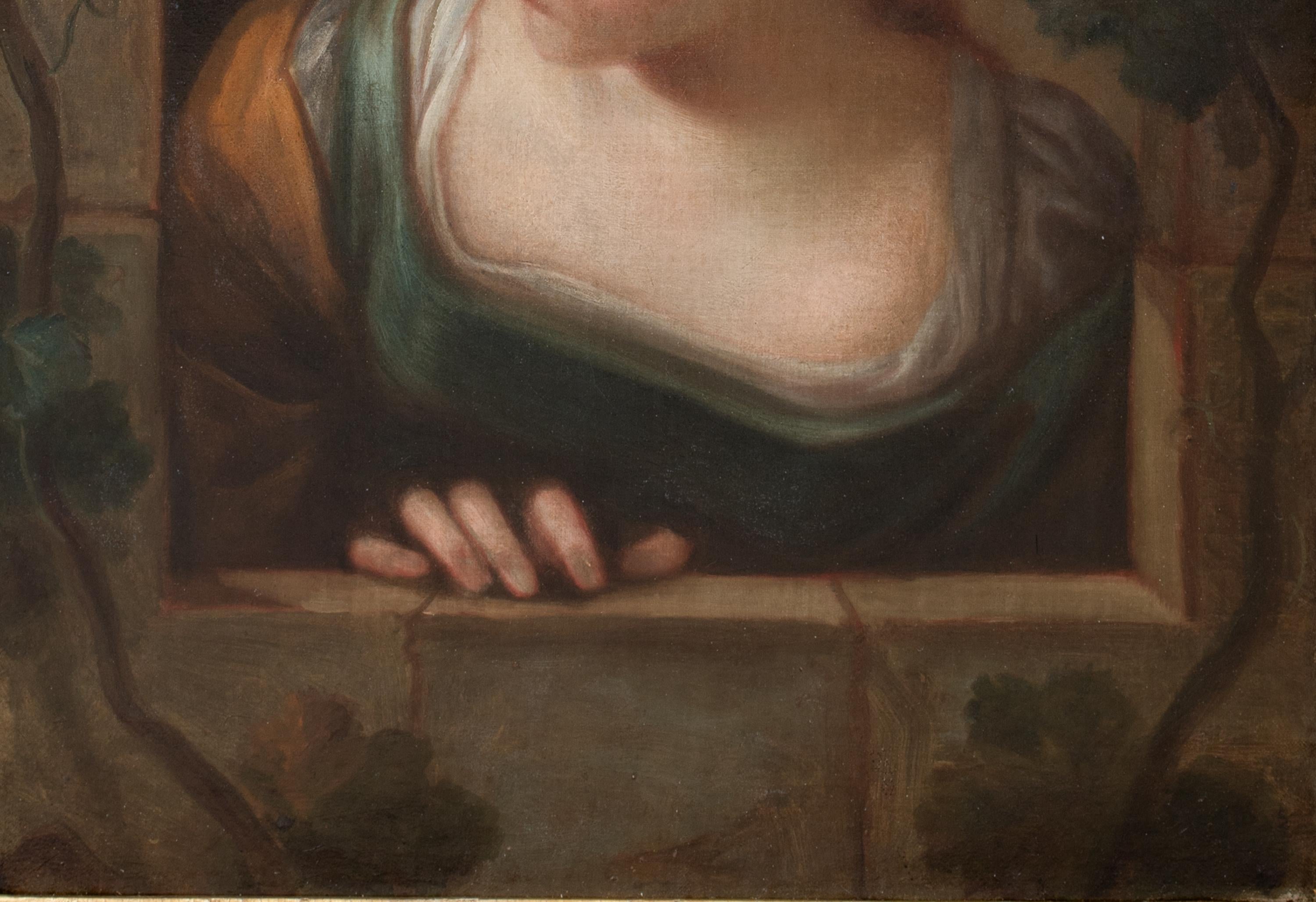 Portrait d'une fille française à sa fenêtre, 18e siècle 2