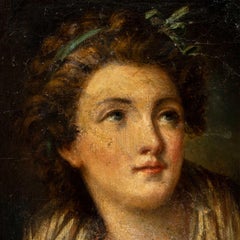 Jean-Baptiste Greuze (maestro francés) - Retrato de una joven del siglo XVIII