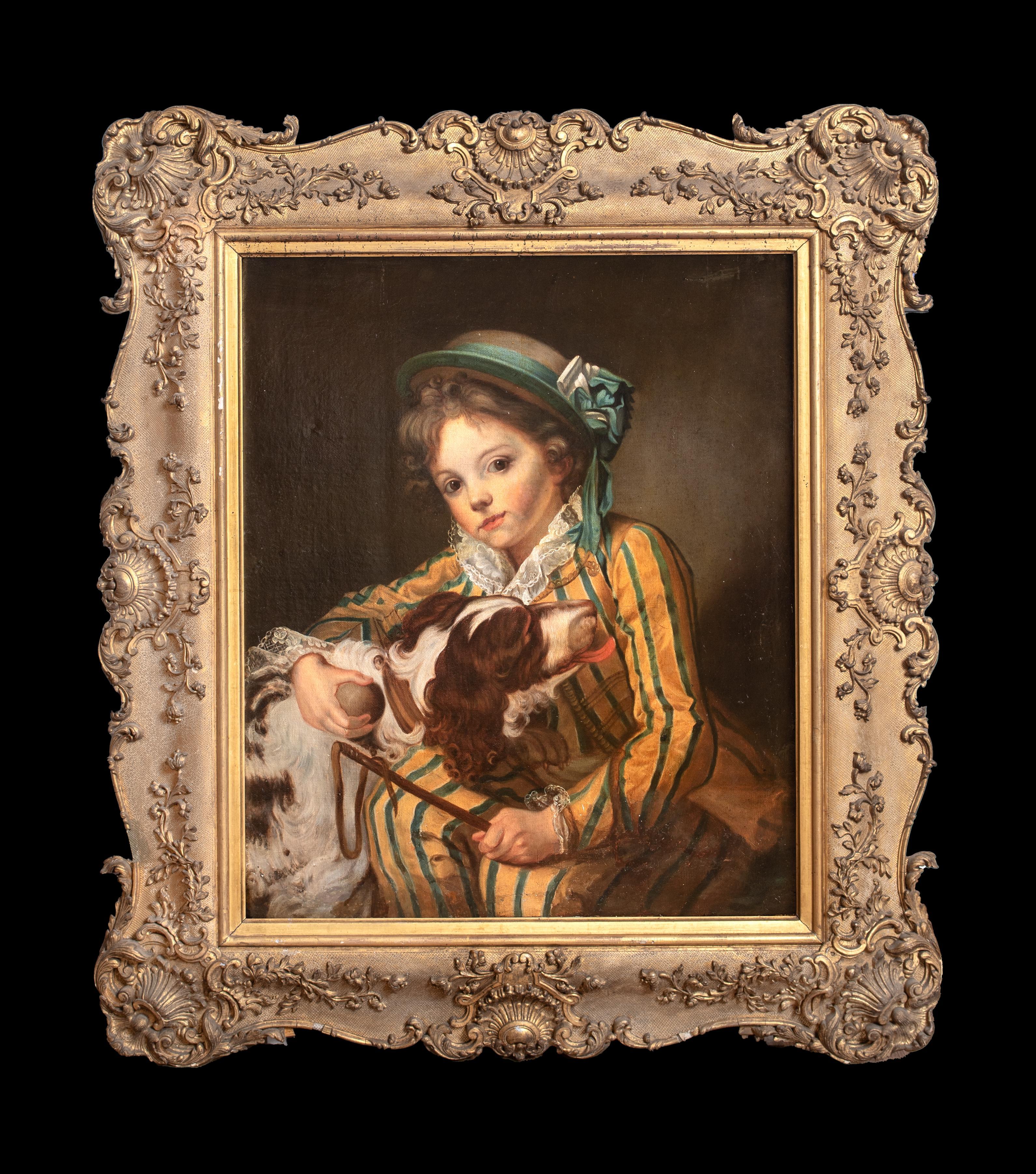 Ritratto di ragazzo e spaniel francese, circa 1800 Jean-Baptiste Greuze (1725-1805)
