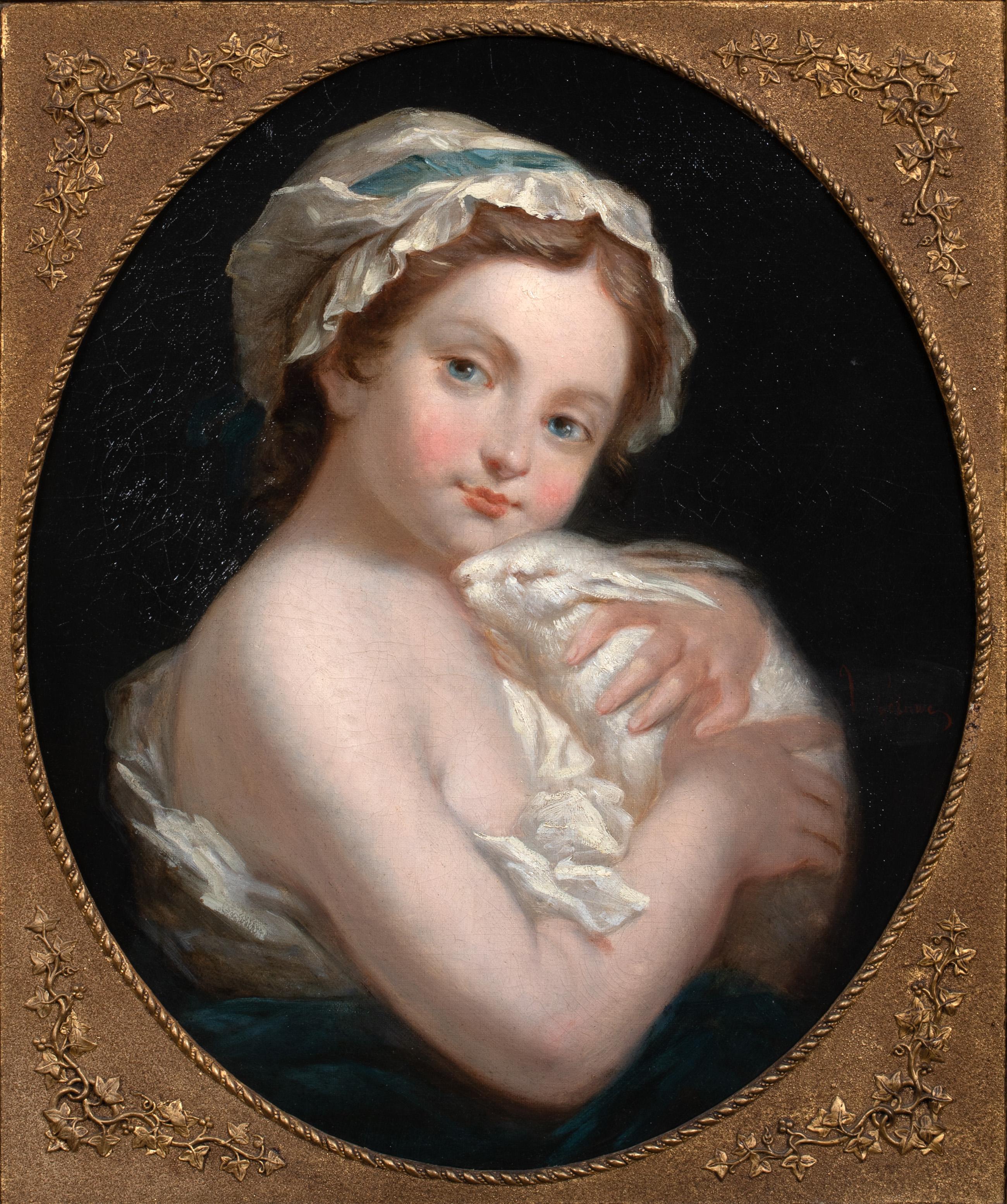 Porträt eines Mädchens mit Kaninchen, 18. Jahrhundert

Kreis von Jean-Baptiste Greuze (1725-1805)

Französische Schule des 18. Jahrhunderts, Porträt eines Mädchens mit Kaninchen, Öl auf Leinwand. Qualitativ hochwertige Studie eines jungen
