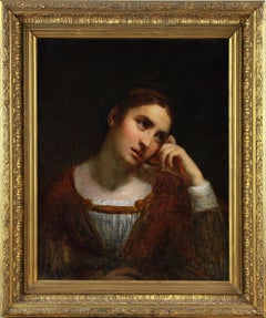 Ritratto di giovane donna dipinto ad olio di Jean-Baptiste Greuze